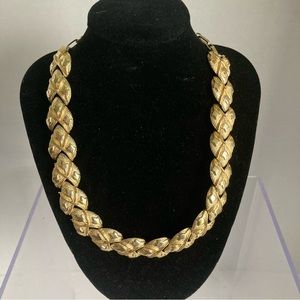 Vintage CORO Necklace 1960’s Signed Textured and Embossed Necklace.